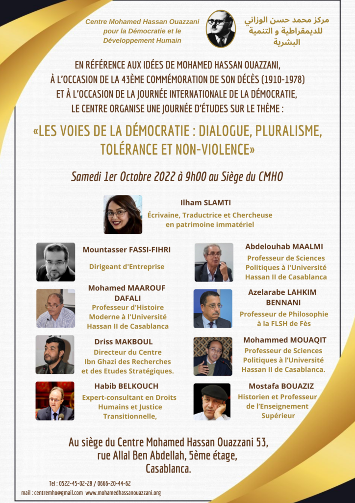 Les Voies De La Démocratie : Dialogue, Pluralisme, Tolérance et Non-Violence