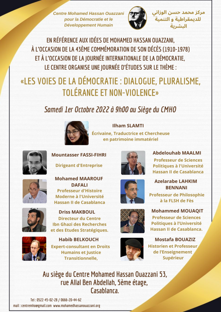 Les Voies De La Démocratie : Dialogue, Pluralisme, Tolérance et Non-Violence